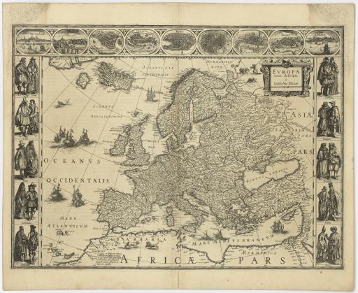 [Amsterdam] Guillaume Blaeu [ca 1640] Europa, recens descripta / a Guilielmo Blaeuw. | Europa